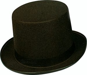 moški klobuk cilinder črn