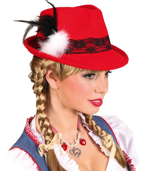 pustni kostum ženski bavarski klobuk