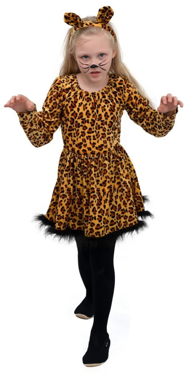 pustni kostum Otroški pustni kostum Leopard dekle set