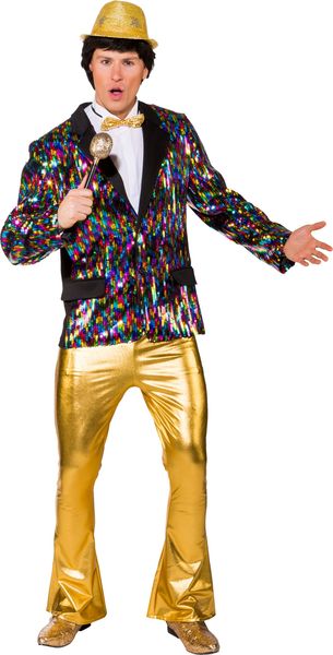 pustni kostum moške zlate hlače