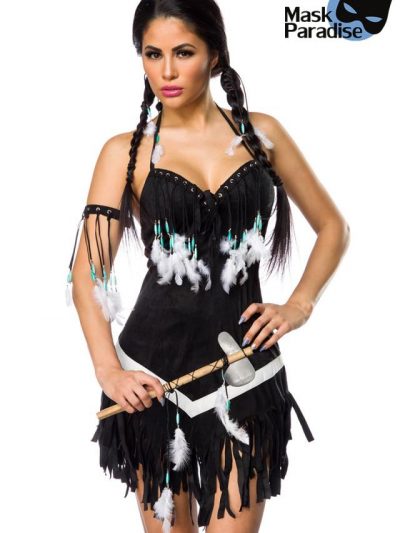 80048 010 XXX 00 400x533 - Komplet pustni kostum indijanka obleka Dancing Squaw AX-80048
