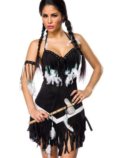 80048 010 XXX 01 400x533 - Komplet pustni kostum indijanka obleka Dancing Squaw AX-80048