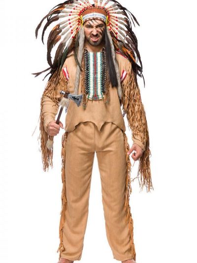 80113 081 XXX 01 400x533 - Komplet kostumov indijanskega kostuma za moške Native American   AX-80113