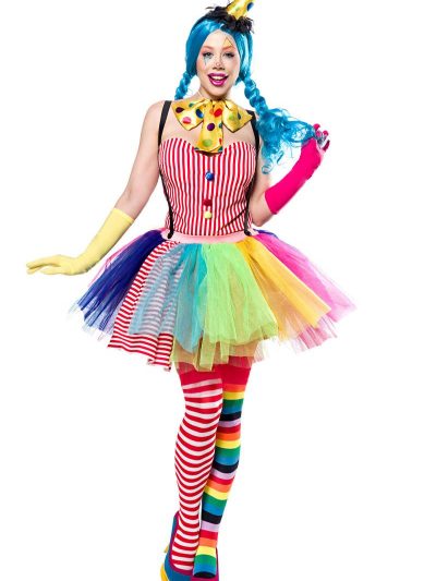 80128 066 XXX 01 400x533 - Kloven zabavni kostum obleka Clown Girl AX-80128
