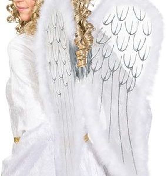 22023.00 1 284x300 - Angel set z krili z Marabu srebrni robovi, bela/srebrna