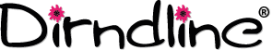 logo dirndline - Čarovnica maska ali stara baba z lasuljo in ruto, bela